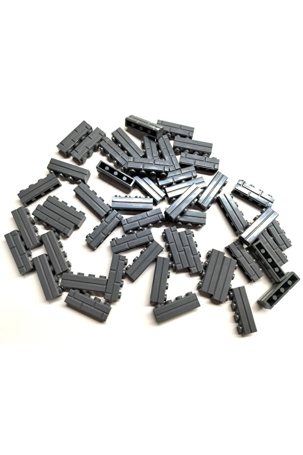 Accessory Custom Moc Brick Modified 1 X 4 Masonry Special Brick Look Dark Grey 4 Pcs
