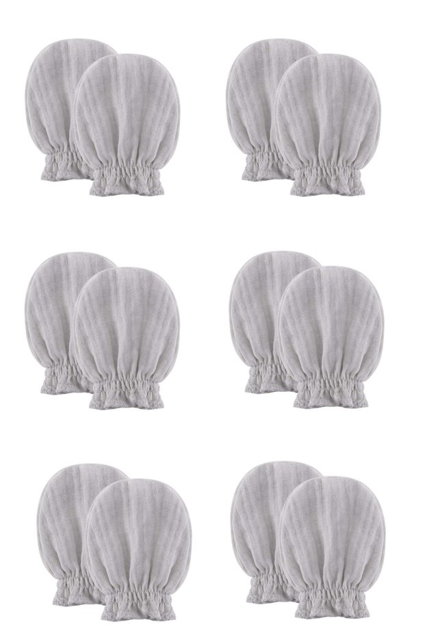 Newborn Baby Unisex 100% Cotton Muslin 6-Piece Gloves & Baby Girl Boy Gloves
