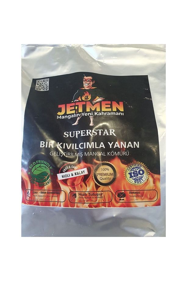 Süper Star Tek Kıvılcımla Yanan Mangal Kömürü Jetyak 2 Kg - 3
