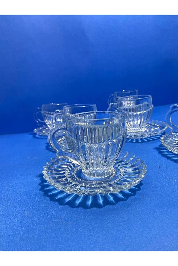 COFFEE CUP GLASS 6 PIECES Aesthetic, Flavor and Quality Together