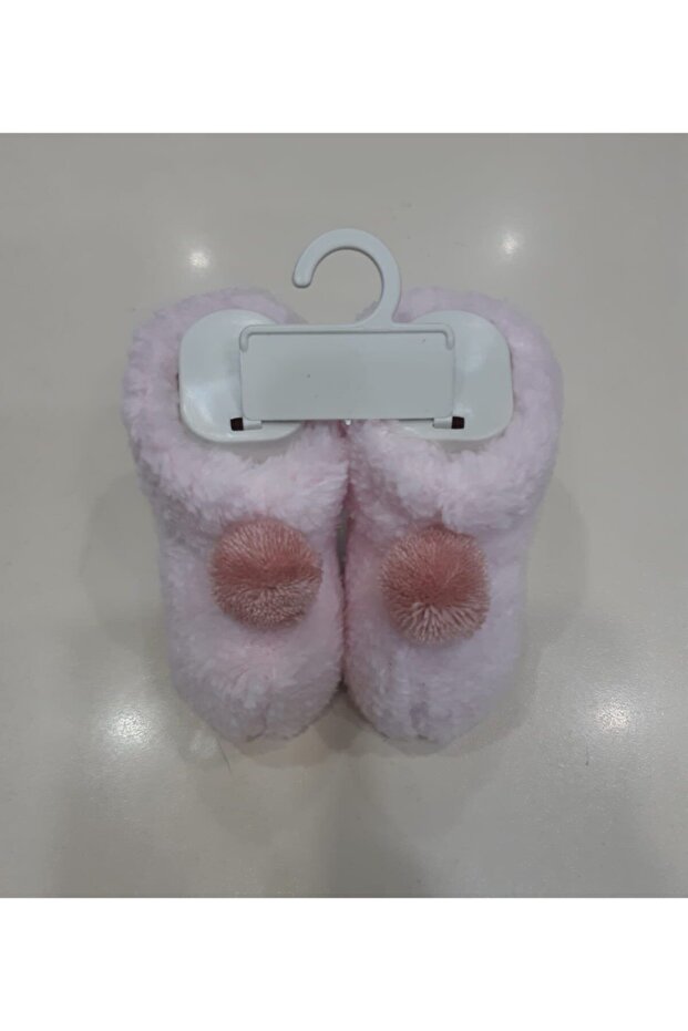 Baby Girl Soft Pompom Booties