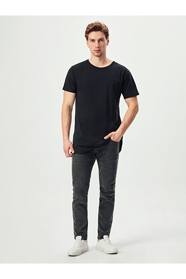 Oversıze Siyah T-shırt - 1