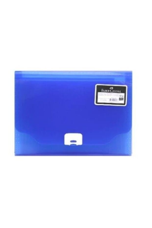 Faber-Castell Gusseted 13 Compartment File - Neon Color Dark Blue