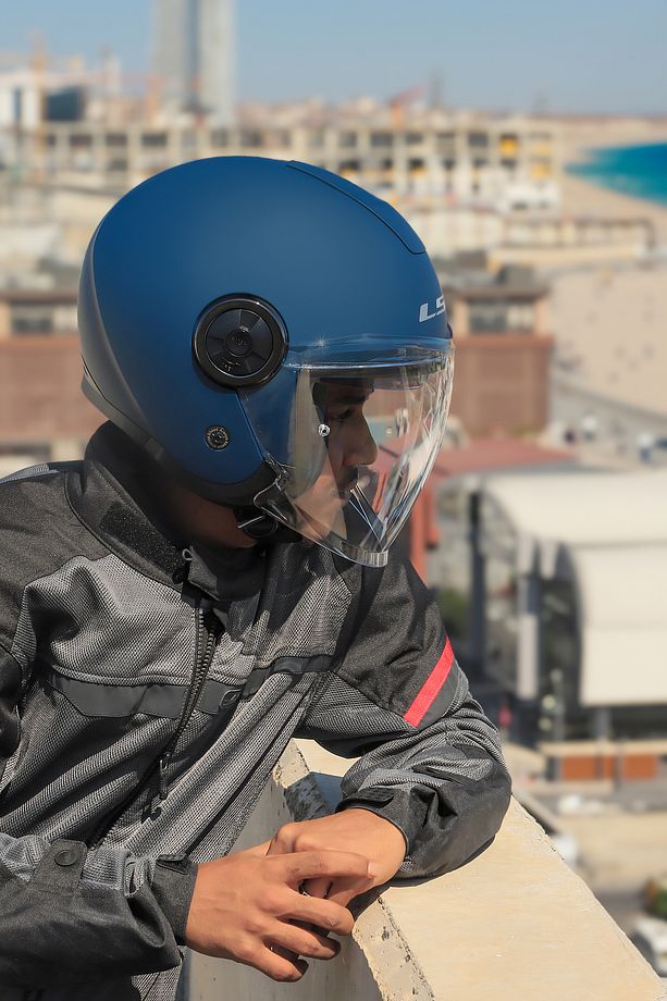 CLASSY MAT NAVY MAVİ KASK - 4