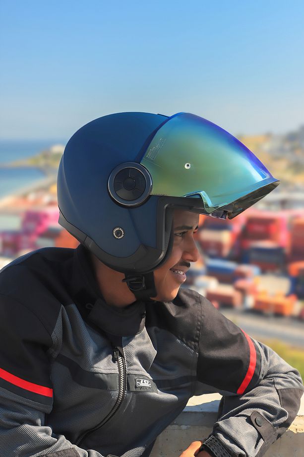 CLASSY MAT NAVY MAVİ KASK - 6