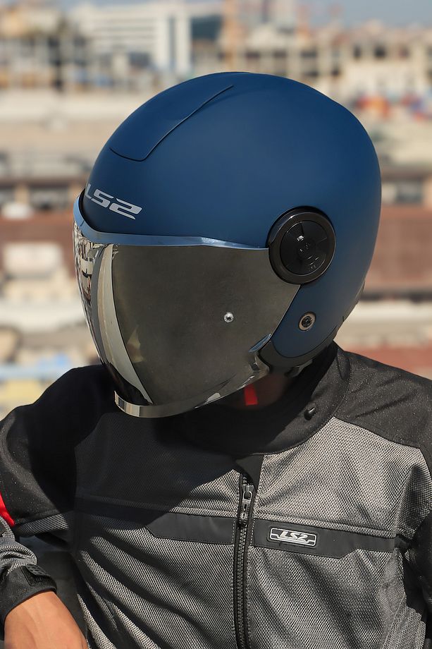 CLASSY MAT NAVY MAVİ KASK - 3