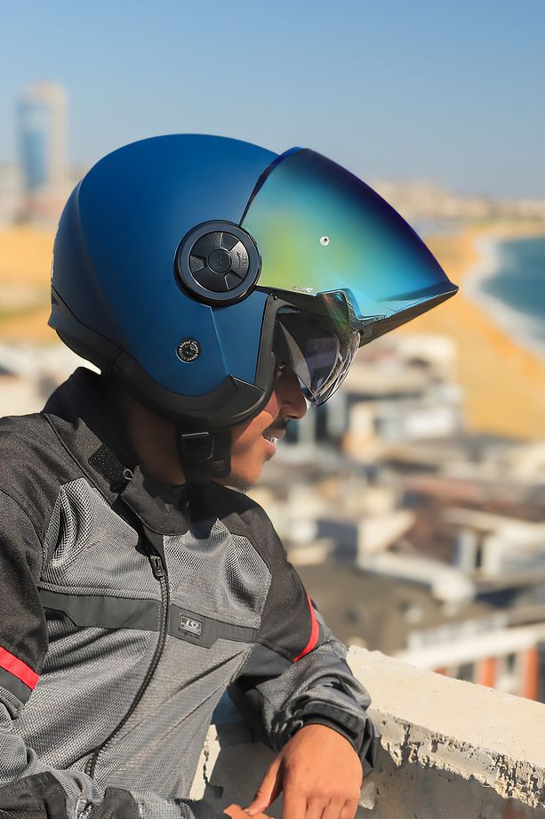 CLASSY MAT NAVY MAVİ KASK - 8