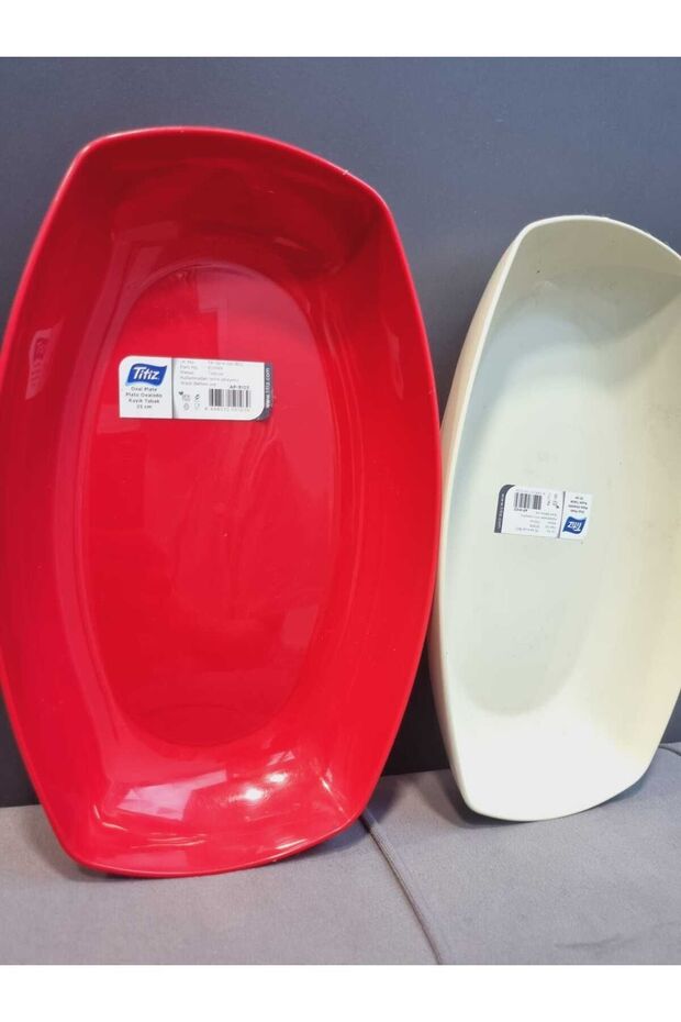 Oval Plastik Tabak 2li 25 Cm - 5
