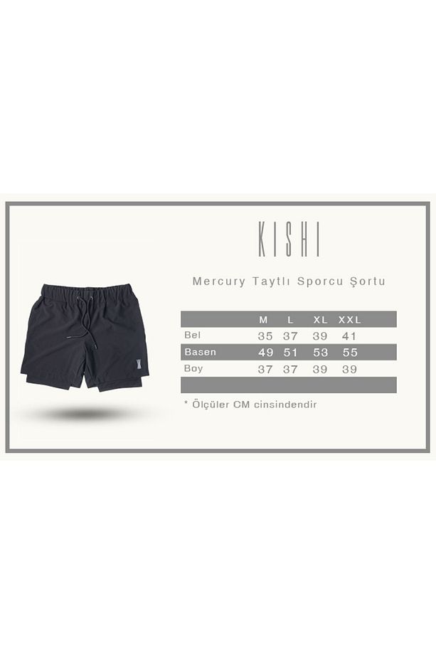 Mercury Erkek Ter Tutmayan, Taytlı Mikropolyester Siyah/siyah Sporcu Şortu - 4