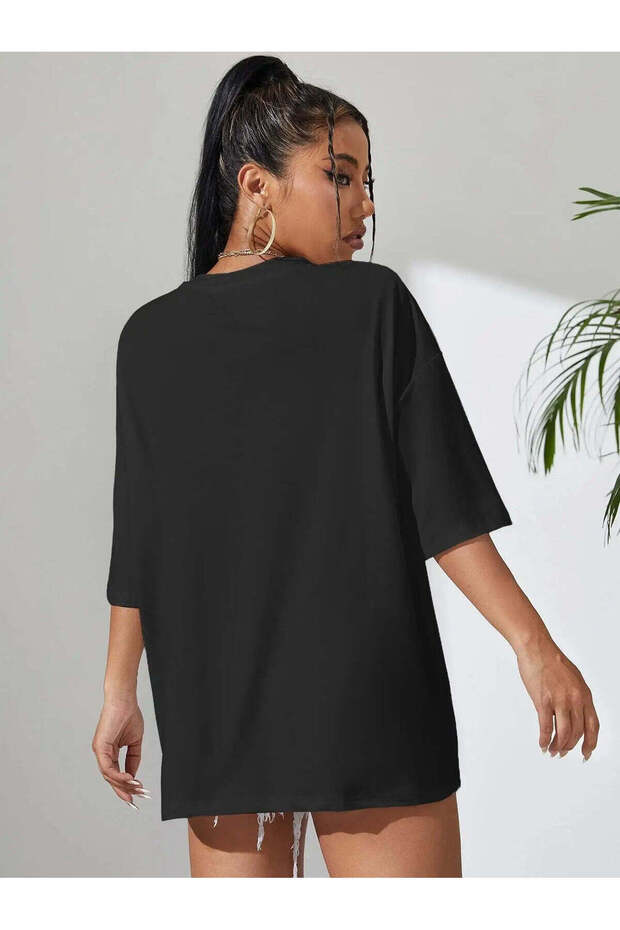 Oversize Crew Neck Basic Tshirt - 2