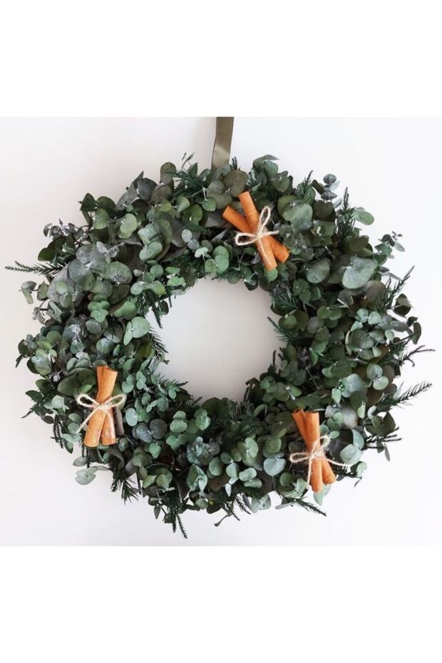 Eucalyptus Cinnamon Door Ornament Home Gift Wreath