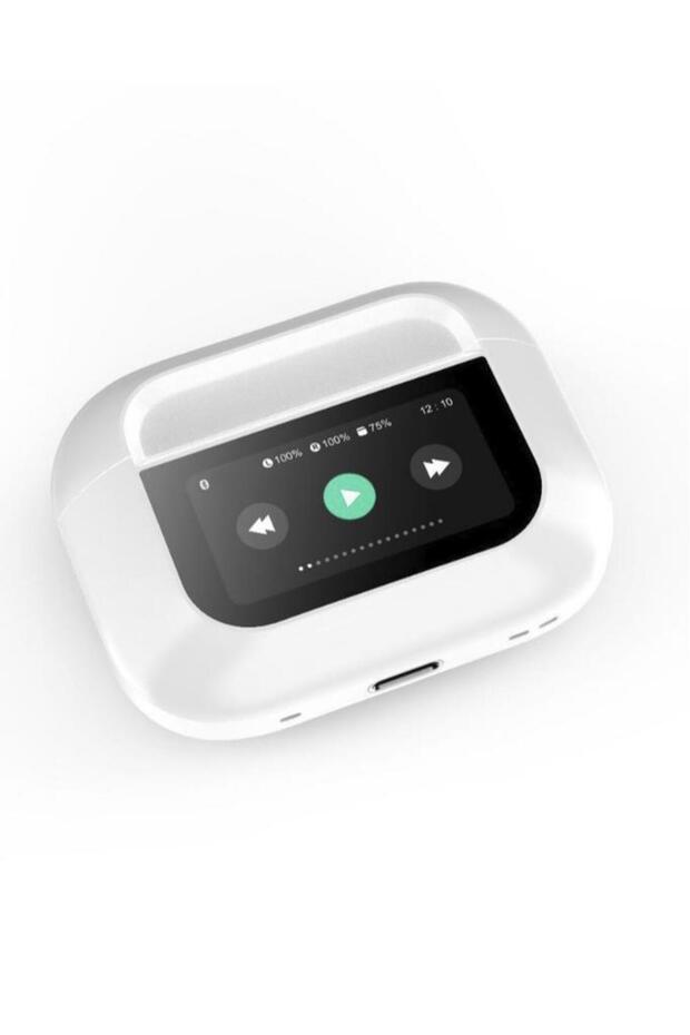 A9PRO Beyaz OLED Ekranlı ANC/ENC Destekli 5.4 Bluetooth Kulaklık - 3