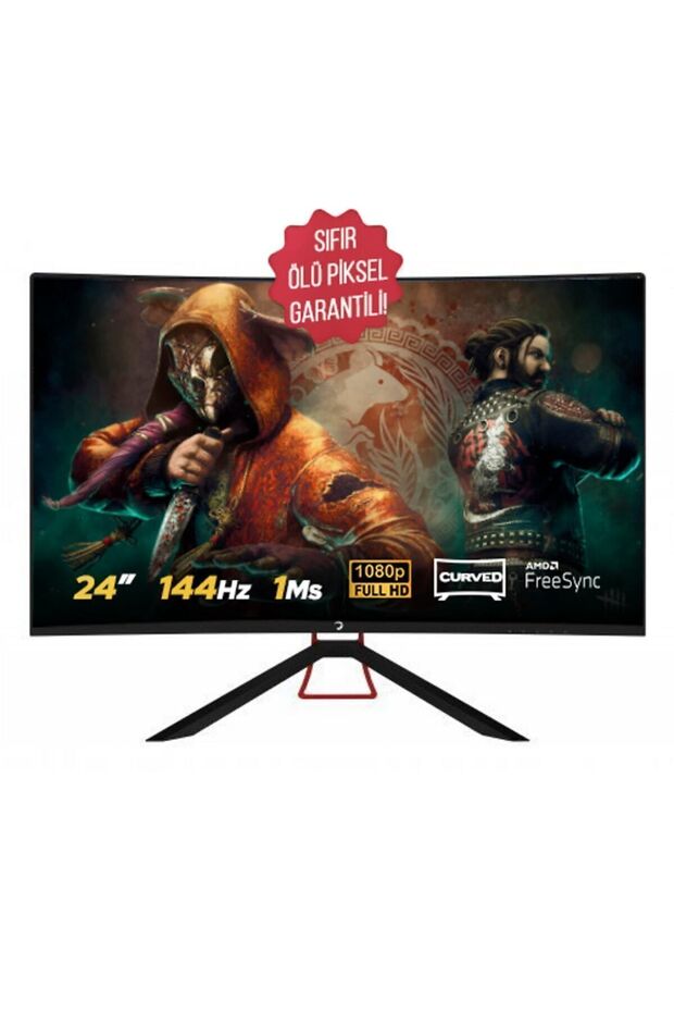 GPR24C1MS144 24" 144Hz 1ms (HDMI+Display) FreeSync Full HD Curved Monitör - 1