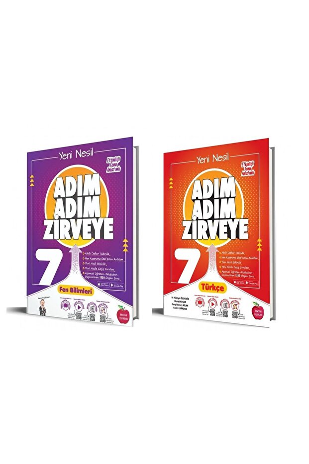 7.Sınıf Adım Adım Zirveye Fen Bilimleri + Adım Adım Zirveye Türkçe (2 Kitap) - 1