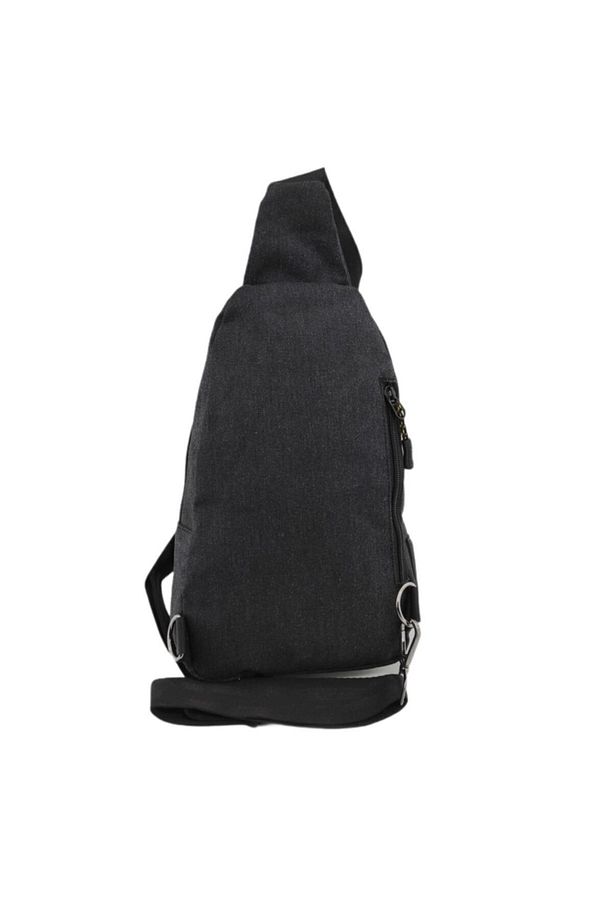 Unisex Siyah 8 Gözlü Su Geçirmez Hafif Kumaş Usb ve Kablo Çıkışlı Bady Bag Omuz Çantası - 5
