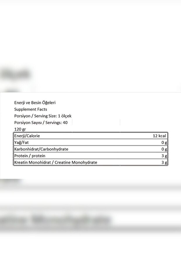 Creatine Monohydrate 120 Gr - 3