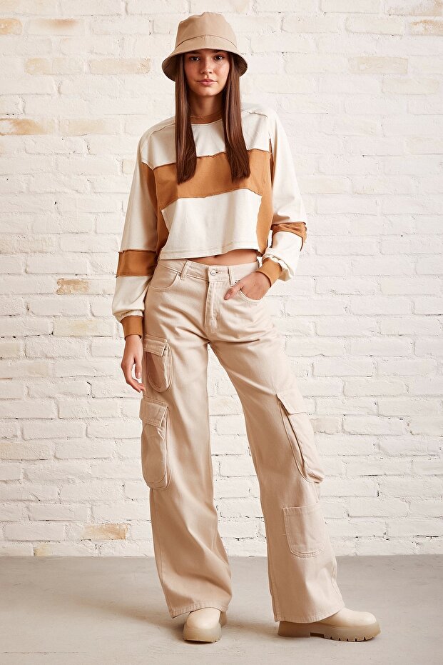 Çift Renk Oversize Sweatshirt - 2