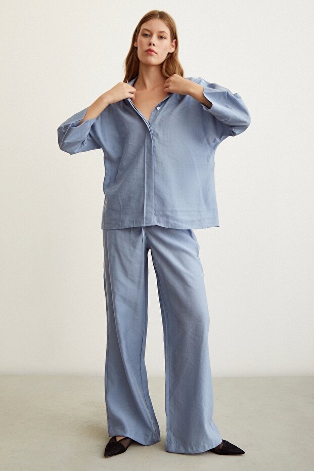 Beli Lastikli Pantolon - 4