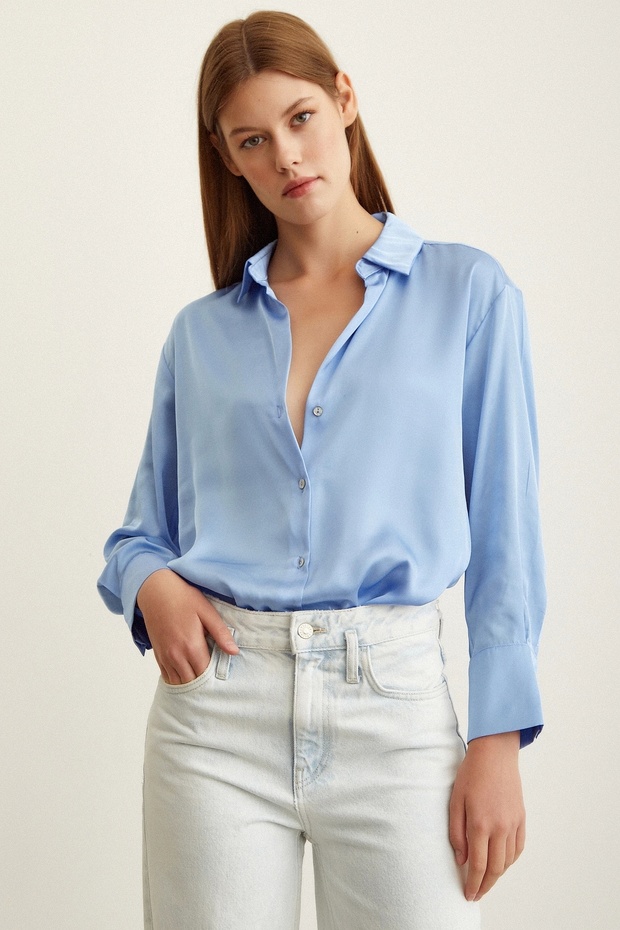 Basic Saten Gömlek - 6