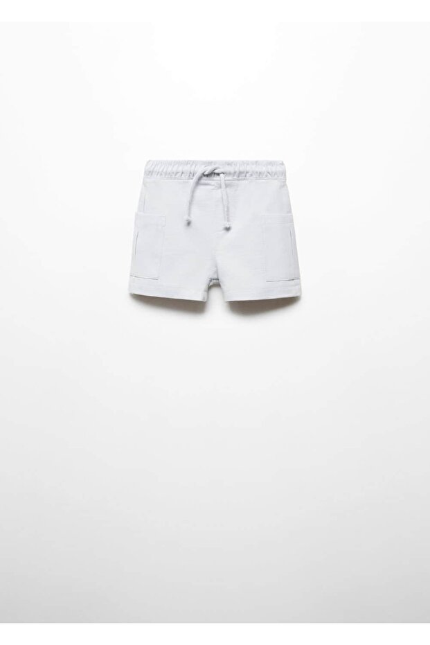 Beli lastikli bermuda şort - 1