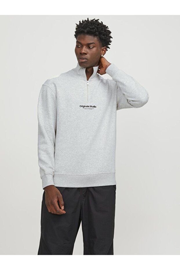 Text and Myth Halbem Reißverschluss Sweatshirt