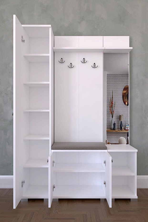 selçuk portmanto beyaz - 5