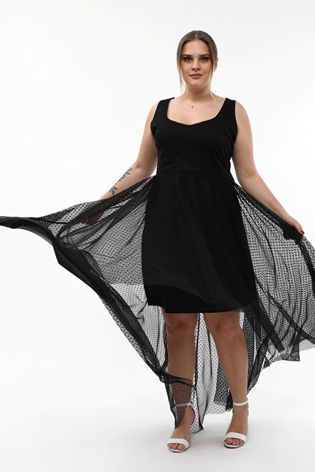 Rochie de seara eleganta din tul elastic - 7