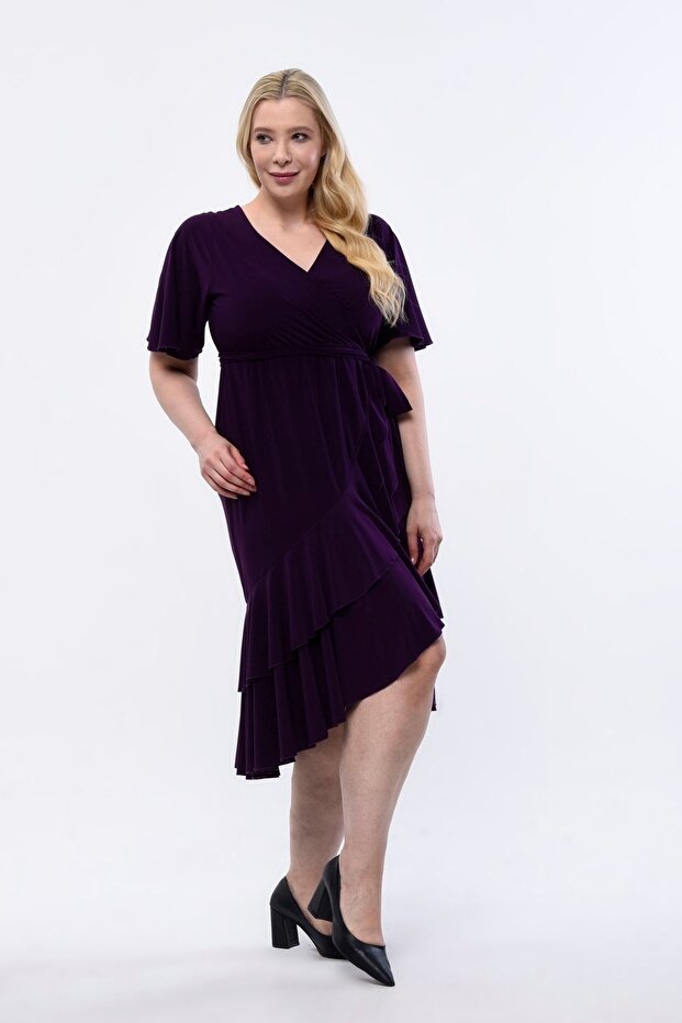 Μίντι ελαστικό κομψό βραδινό φόρεμα - 2