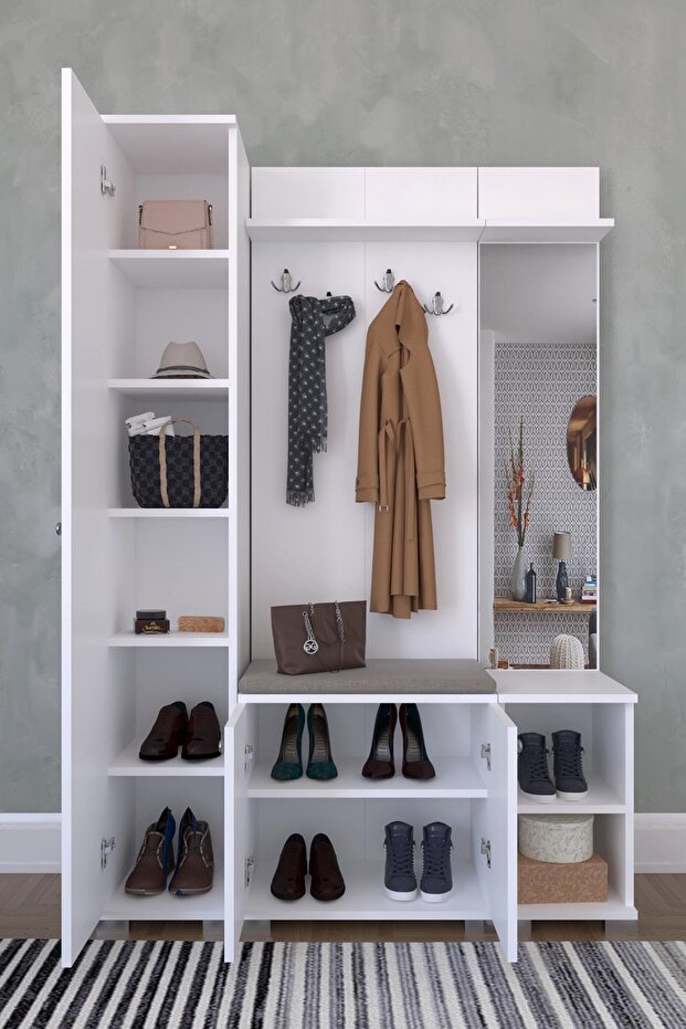 selçuk portmanto beyaz - 3