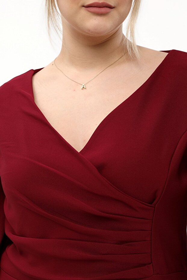 Rochie de seară pliată Robe elastică - 5