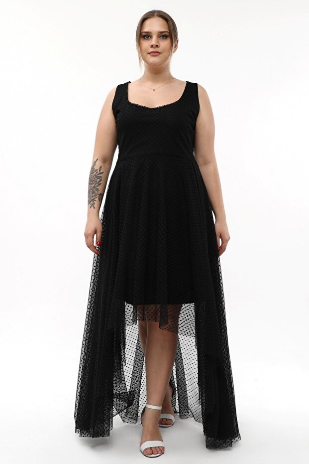 Rochie de seara eleganta din tul elastic - 6