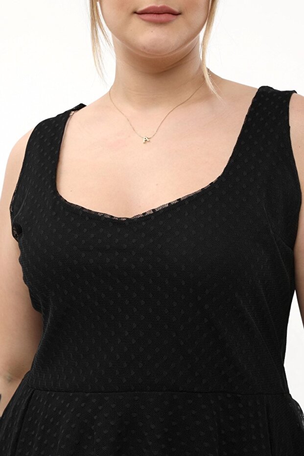 Rochie de seara eleganta din tul elastic - 5