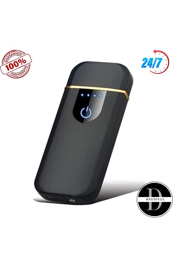 Parmak Izi Dokunmatik Çakmak Usb Şarj Anti-rüzgar - 1
