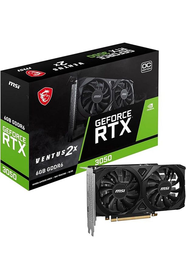 VGA GEFORCE RTX 3050 VENTUS 2X 6G OC RTX3050 6GB GDDR6 96B DX12 PCIE 4.0 X8 (1XDP 2XHDMI) - 1