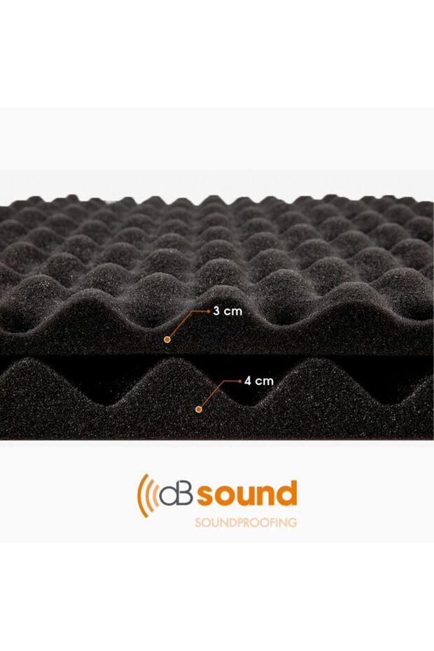 Dbsound Kendinden Yapışkanlı 40 Mm 50x40 Cm 15dns Yumurta Profil Akustik Sünger Db Sound - 3