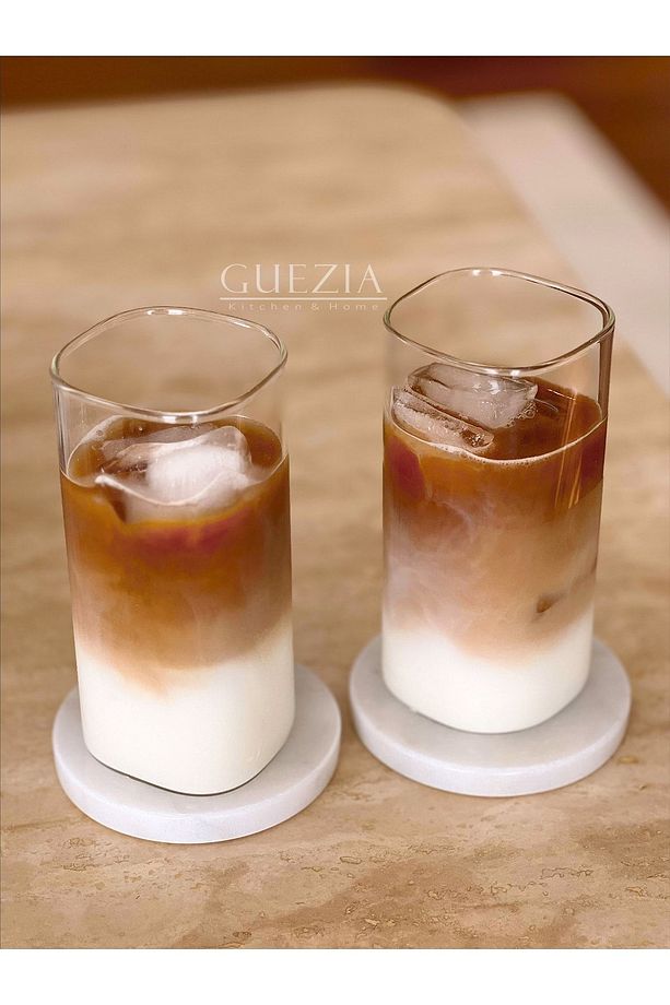 Isıya Dayanıklı Borosilikat Dikdörtgen Bardak | Kahve Ve Sunum Bardağı | 2adet | 380 Ml - 3