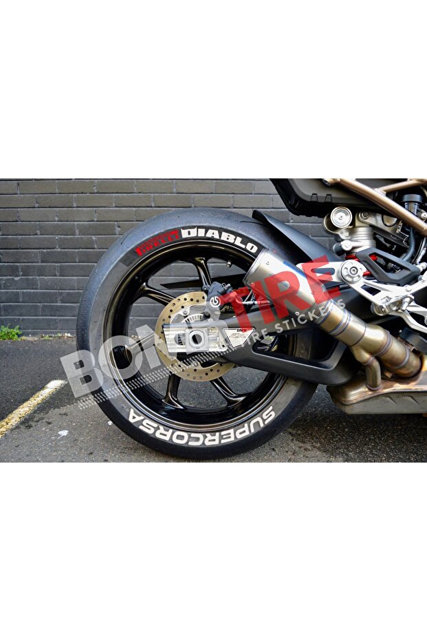 Motorcycle Tire Lettering Pirelli Diablo Supercorsa 4 Pieces 1.9 cm Sticker Arma (Made in Usa) ®