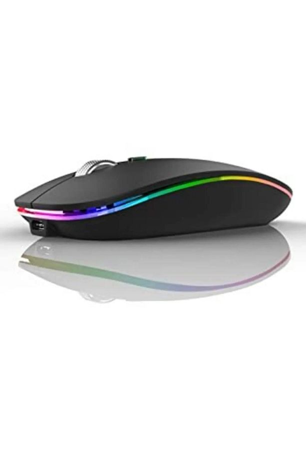 Rgb Led Işıklı Şarjlı Kablosuz Mouse Sessiz 2.4 Ghz Usb Wireless 800/1200/1600 Ayarlanabilir Dpi - 2
