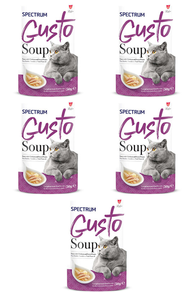 Gusto Ton Balıklı Tavuklu ve Tatlı Patatesli Kedi Çorbası 50gr - 5 Adet - 1