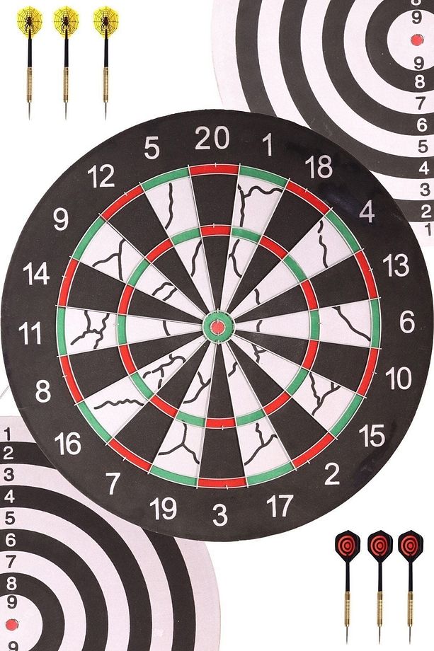 18 Inç Profesyonel Dart Seti Dart Tahtası Ve 6 18 gr Adet Dart Oku - 1