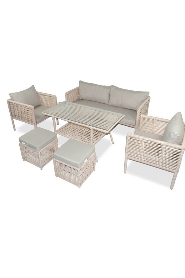 New York Xl Rattan Bahçe Balkon Oturma Takımı Kum - 1