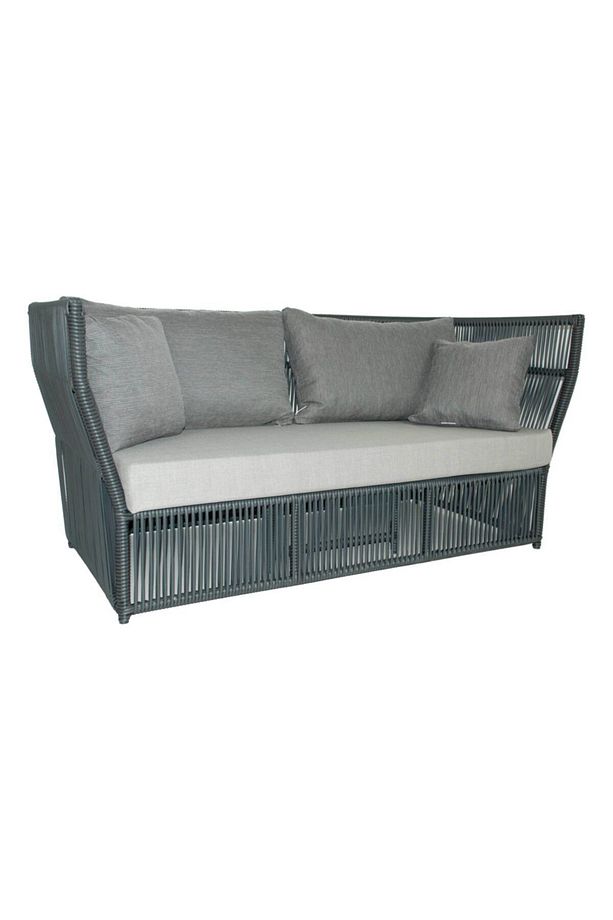 Perre Rattan Bahçe Balkon Oturma Takımı-taş Gri - 2