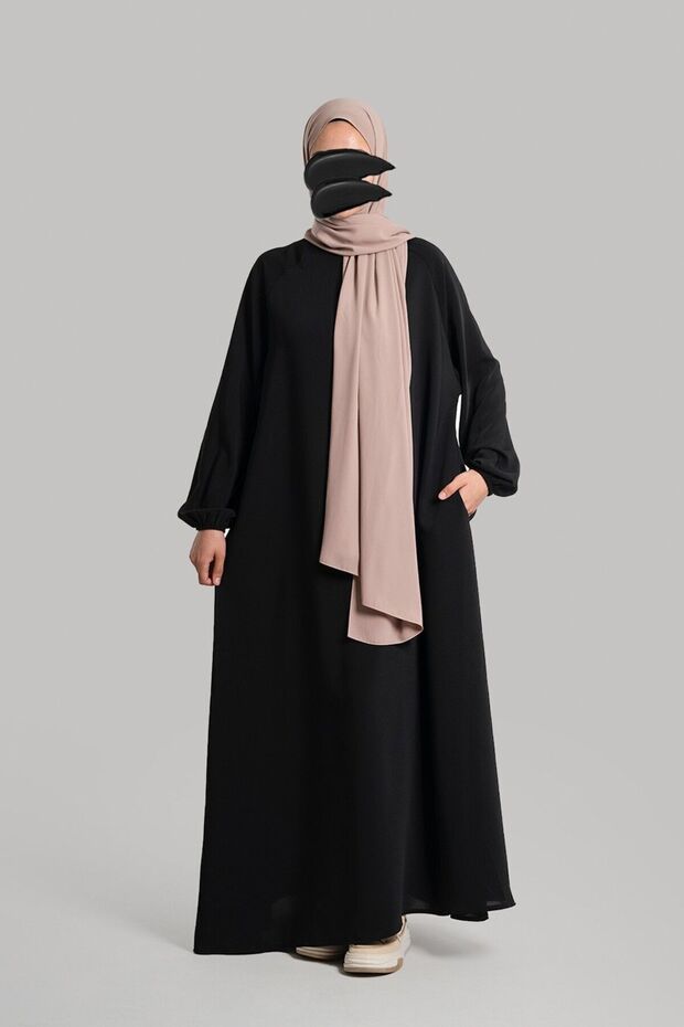 Rüya Model Kloş Ferace - Siyah - 1