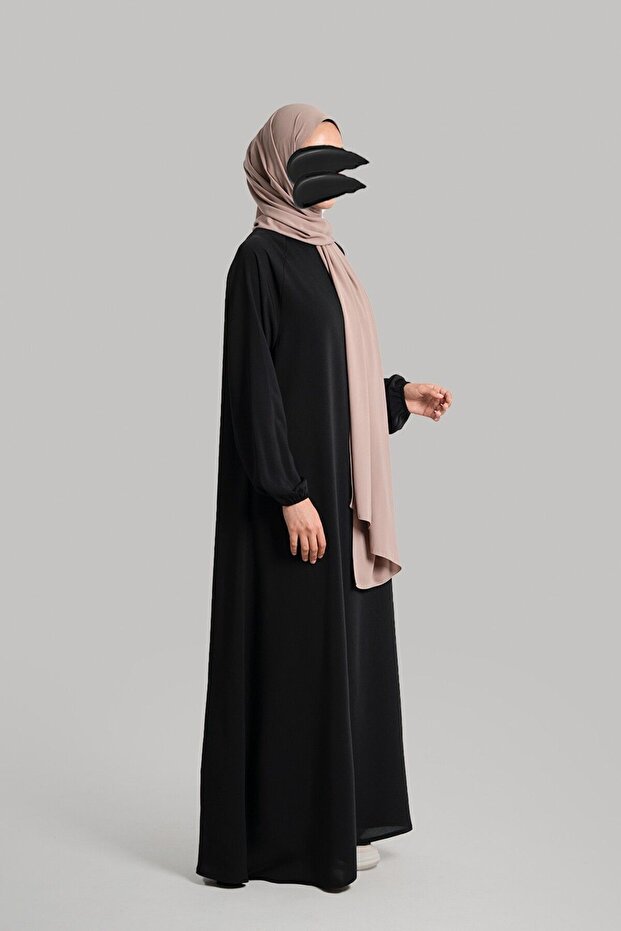 Rüya Model Kloş Ferace - Siyah - 5