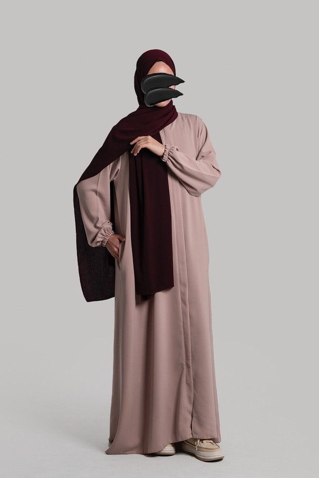 Ecmel Full Length Zippered Coat - Stone