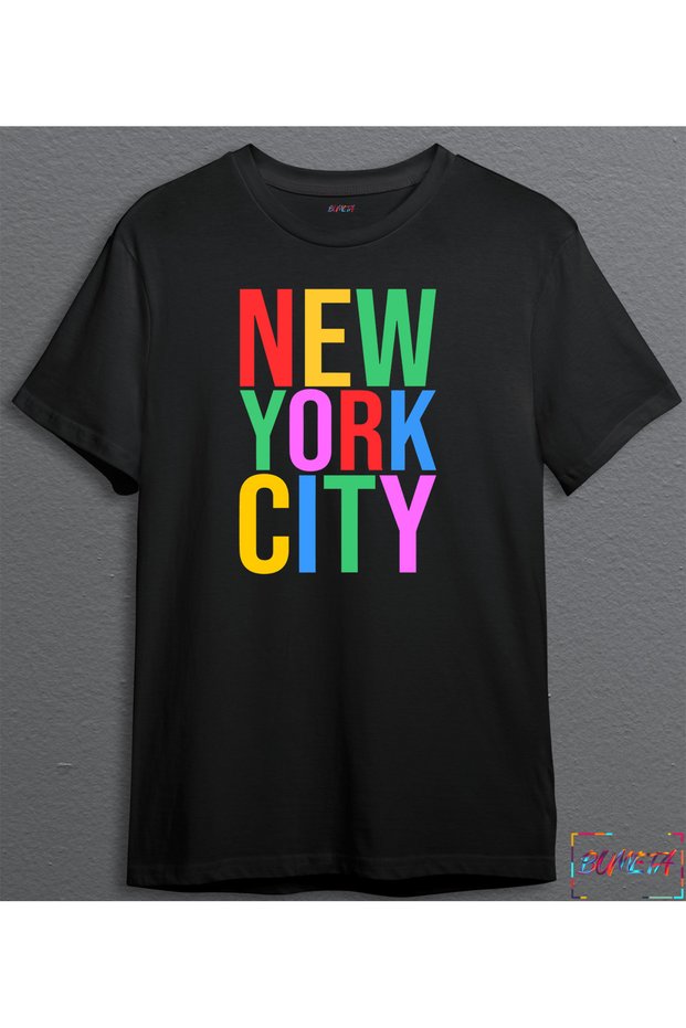 New York City Colorful Text Unisex T-Shirt