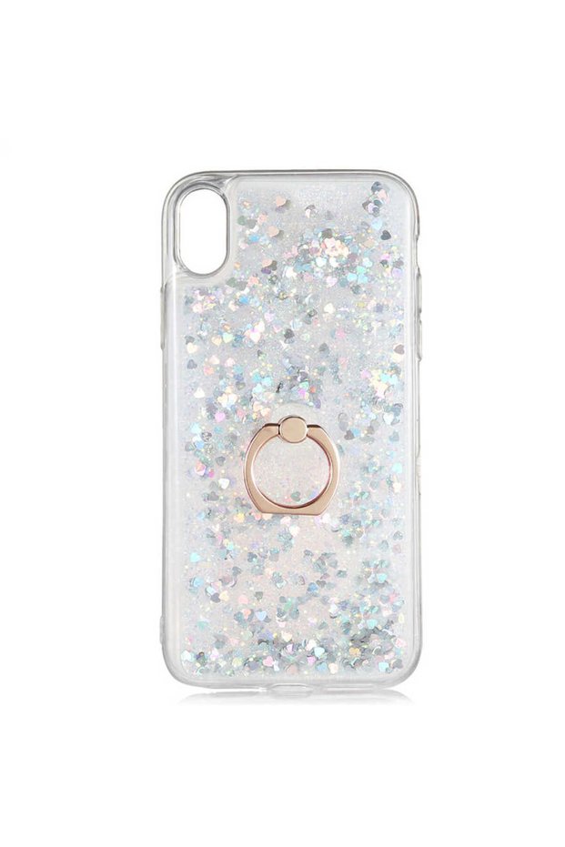 Apple iPhone Xr 6.1 Compatible Liquid Glitter Liquid Ring Shining Design Case