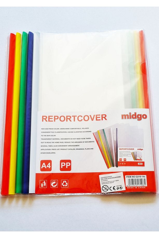 10'lu Sıkıştırmalı Sürgülü Dosya Midgo A4 PP - 1