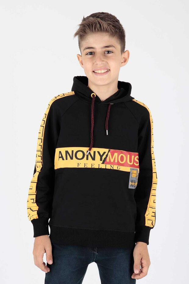 سويت شيرت للأطفال الأولاد مطبوع عليه Anonymous Trend Ak15177