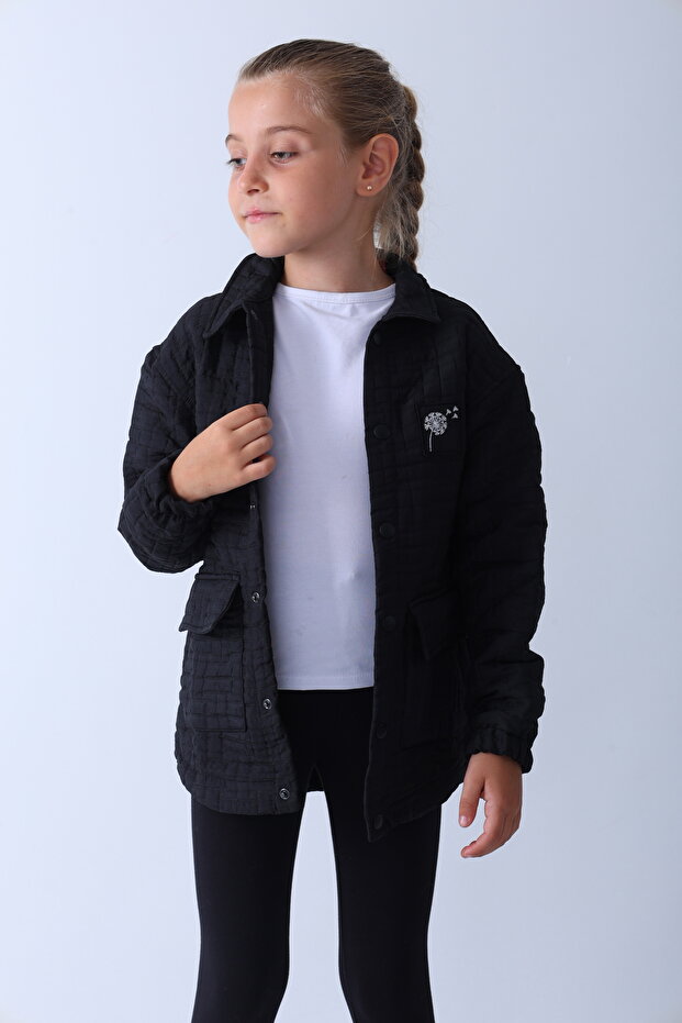 Quilted Fabric Girl Boy Unisex Children's Jacket